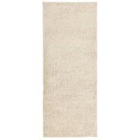 VidaXL Vloerkleed pamplona shaggy hoogpolig modern 80x200 cm goudkleur - thumbnail