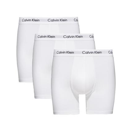 Calvin Klein 3-Pack Heren Boxershorts lang - Boxer Brief - Katoenen Onderbroek heren lange pijpjes - S - Wit - Onderbroek heren - Ondergoed heren