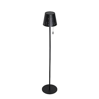 QAZQA Buiten vloerlamp zwart incl. LED 3-staps dimbaar op solar - QAZQA Buiten vloerlamp zwart incl. LED 3-staps dimbaar op solar -