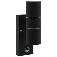 VidaXL Buiten wandlamp zwart 7 x 10 x 22 cm rvs en glas - thumbnail