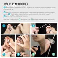 MEE audio M6 PRO In Ear oordopjes Kabel Zwart Headset, Bestand tegen zweet - thumbnail