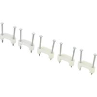 TRU COMPONENTS TC-DNF13203 Spijkerclip 1593093 Bundel-Ø (bereik) 12.50 mm (max) Tweegats Wit 100 stuk(s) - thumbnail
