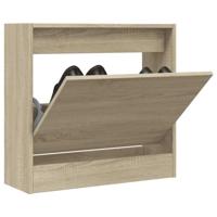 VidaXL Schoenenkast 60x21x57 cm bewerkt hout sonoma eikenkleurig - thumbnail