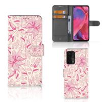 OPPO A54 5G | A74 5G | A93 5G Hoesje Pink Flowers - thumbnail