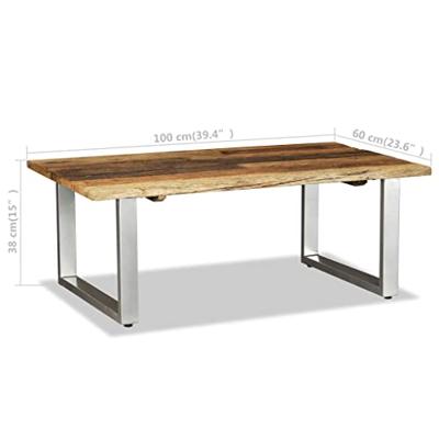 Salontafel 100x60x38 cm massief gerecycled bielshout