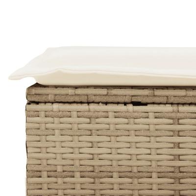 5-delige Tuinset met kussens poly rattan beige