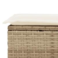 8-delige Loungeset met kussens poly rattan beige - thumbnail