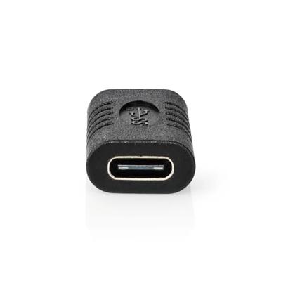 Nedis USB-C™ Adapter | USB 3.2 Gen 2 | USB-C™ Female | USB-C™ Female | 4K@60Hz | 10 Gbps | Rond | Vernikkeld | Zwart | Doos - CCGB64900BK Nedis USB-C™ Adapter | USB 3.2 Gen 2 | USB-C™ Female | USB-C™ Female | 4K@60Hz | 10 Gbps | Rond | Vernikkeld | Zwart | Doos - CCGB64900BK