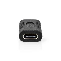 Nedis USB-C™ Adapter | USB 3.2 Gen 2 | USB-C™ Female | USB-C™ Female | 4K@60Hz | 10 Gbps | Rond | Vernikkeld | Zwart | Doos - CCGB64900BK - thumbnail