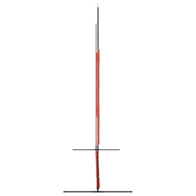 Honkbalnet draagbaar 369x107x271 cm staal polyester rood zwart