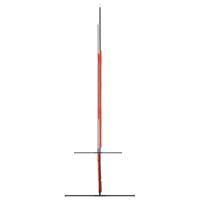 Honkbalnet draagbaar 369x107x271 cm staal polyester rood zwart - thumbnail