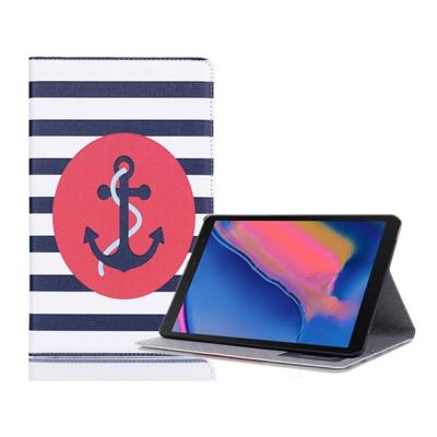 Horizontale Flip lederen draagtas met kaartsleuven & houder & portemonnee & fotolijstjes voor Galaxy tab A 8 0 (2019) (streep)