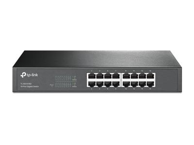 TP-Link TL-SG1016D Unmanaged Gigabit Ethernet (10/100/1000) Zwart - thumbnail