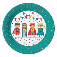 Papstar Borden superhero karton ø23cm 10st - thumbnail