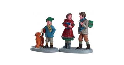 Kerstfiguur Going to school set of 2 LEMAX - Lemax