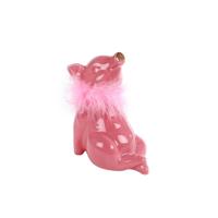 Spaarpot varken Lady roze aardewerk - thumbnail