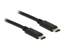 Delock 83673 USB-C-kabel USB 2.0 USB-C stekker, USB-C stekker 1.00 m Zwart - thumbnail