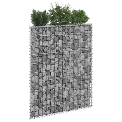VidaXL Gabion plantenbak trapezium 80x20x100 cm gegalvaniseerd staal