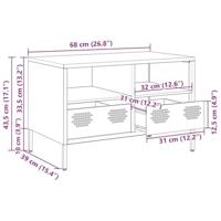 Tv-meubel 68x39x43,5 cm koudgewalst staal mosterdgeel - thumbnail