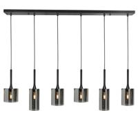 Highlight HanglampDiverso zwart 6-lichts met smoke glas - H5413.01 - thumbnail