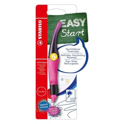 STABILO EASYoriginal, ergonomische rollerball, linkshandig, holograph edition, magenta, per stuk