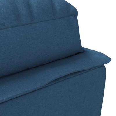 Massage chaise longue met kussens stof blauw