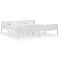 Bedframe massief grenenhout wit 200x200 cm - thumbnail