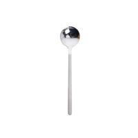 Mini accessoires koffie lepel keuken Dessertspoon dineren ronde vorm koffie roestvrijstaal huis grootte: 13cm (zilver) - thumbnail