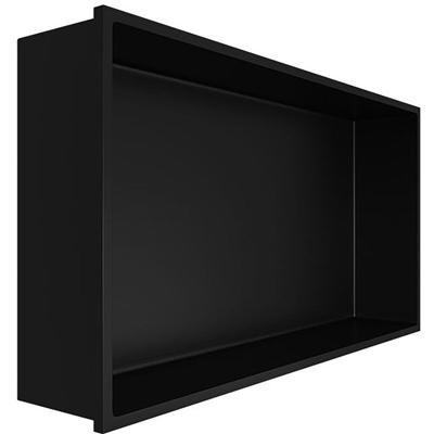 Moderne Inbouwnis 30x60x10cm - Mat Zwart RVS