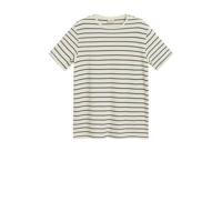 Mango Man gestreept T-shirt wit/zwart - thumbnail