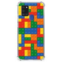 Samsung Galaxy A21s Doorzichtige Silicone Hoesje Blokken - thumbnail