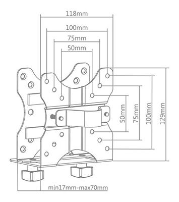 ICY BOX IB-MSA102-VM Zwart