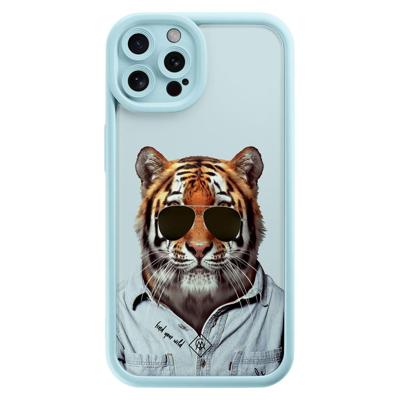 iPhone 12 Pro blauwe case - Tijger wild iPhone 12 Pro blauwe case - Tijger wild
