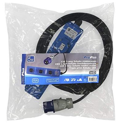 PRO PLUS Stroomvoorziening 3-weg/Schuko CEE 5 meter