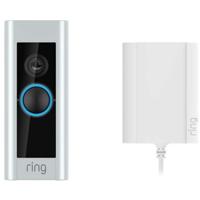 Ring Video Doorbell Pro + Plug-In Adapter Nikkel - thumbnail