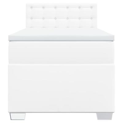 Boxspring met matras kunstleer wit 100x200 cm
