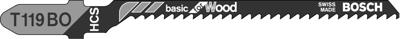 Bosch Accessoires Decoupeerzaagblad T 119 BO Basic for Wood 100st - 2608637879