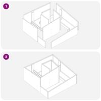 Tuin Bloempot Zwart 80 x 80 x 50 cm Koudgewalst staal - thumbnail