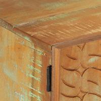 Tv-meubel handgesneden 120x30x40 cm massief gerecycled hout - thumbnail