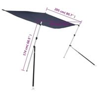 Schaduwdoek T-top 170x208x(115-183) cm marineblauw - thumbnail