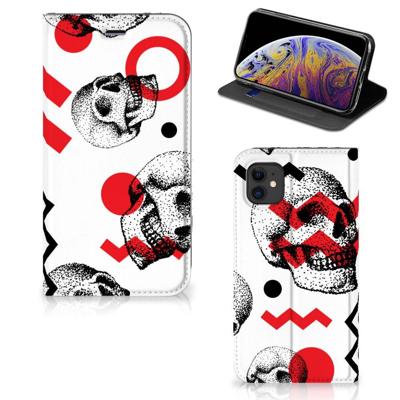 Mobiel BookCase Apple iPhone 11 Skull Red Mobiel BookCase Apple iPhone 11 Skull Red