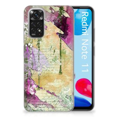 Hoesje maken Xiaomi Redmi 10 | Redmi Note 11 4G Letter Painting Hoesje maken Xiaomi Redmi 10 | Redmi Note 11 4G Letter Painting