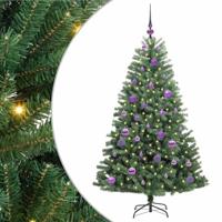 VidaXL Kunstmatige inklapbare kerstboom groen 150 cm pvc en metaal - thumbnail