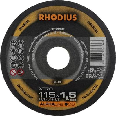Rhodius 207438 Doorslijpschijf recht 115 mm 1 stuk(s) RVS, Staal