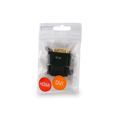 Savio CL-21 tussenstuk voor kabels DVI HDMI Zwart