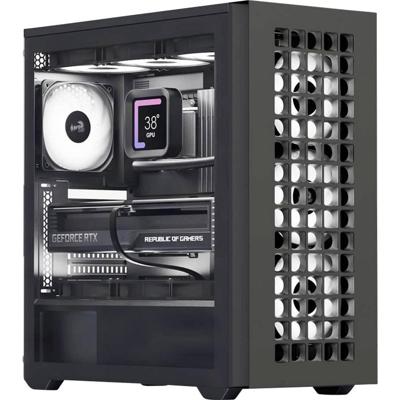 AeroCool D502A-G-BK-V1 Midi-tower PC-behuizing Zwart