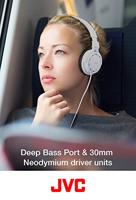 JVC HA-SR225-W-E on-ear lichte hoofdtelefoon met afstandsbediening/microfoon wit - thumbnail