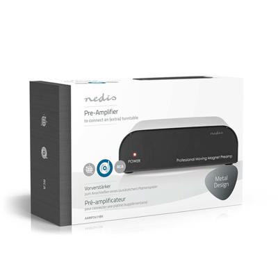 Voorversterker | Input: 1x RCA | Output: 1x RCA | Phono / Platenspeler | Automatisch | Zwart