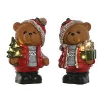 Kerstversiering Home ESPRIT Bruin Rood Beer (2 Stuks) - thumbnail