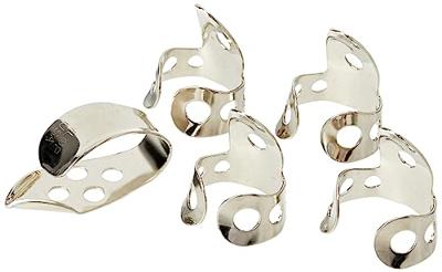 Dunlop 33P025 Nickel Silver Finger & Thumbpicks set vinger- en duimplectrums, 0.025-0.025 inch